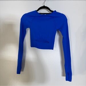 FP Movement Blue Long Sleeve Athletic Top